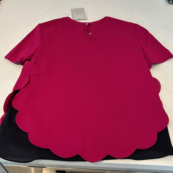 A.L.C. Adams Top- Scalloped Layered Hem NWT Sz 4 - Picture 7 of 9